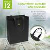 ZENPAC Reusable Tote Bags, Black Fabric Bags Medium for Small Business, Retail, Gift Canvas, Holidays, Christmas, Party Favors, Bulk, 10x5x13, 12 Pack view 4