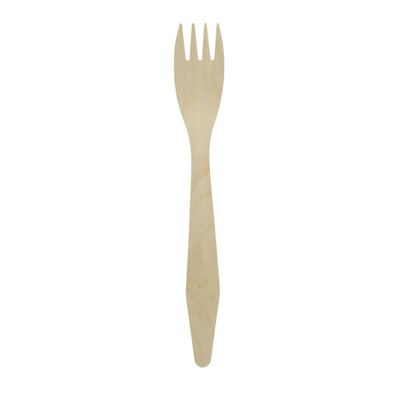 PackNwood 210CVB191- Heavy Weight Wooden Fork, Biodegradable fork, Individually Packaged Wooden Utensils,compostable forks,wooden forks,wooden forks for eating,wooden disposable forks 7.3"in |1000 pcs