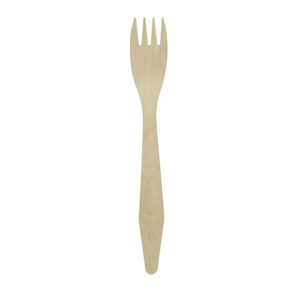 PackNwood 210CVB191- Heavy Weight Wooden Fork, Biodegradable fork, Individually Packaged Wooden Utensils,compostable forks,wooden forks,wooden forks for eating,wooden disposable forks 7.3"in |1000 pcs