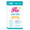Flo - Night Menstrual Pads (40 Pack) - Organic Bamboo Period Pads for Women - Heavy Flow - Leak Locking - Winged, Ultra-Thin - Absorbent, Soft & Breathable - Plant Based  Vegan, Cruelty Free view 1