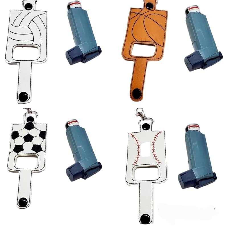 Bow Wow Pet Wear Sports Inhaler Holder Key chain Key Fob Baseball Basketball Volleyball Soccer
