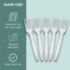 Disposable Clear Plastic Forks, Plastic Cutlery: Utensils for Parties, Picnics, Office Home & School - 100 Count view 3