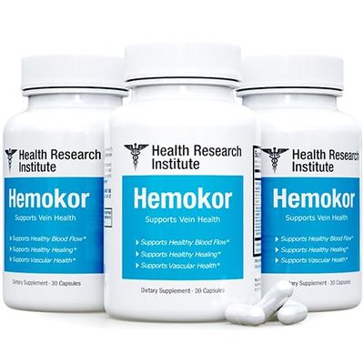 Hemokor - Strike The Hemorrhoid at Its Source-3 bottles-90 Capsules-Improved Formula-Official Hemokor (3)