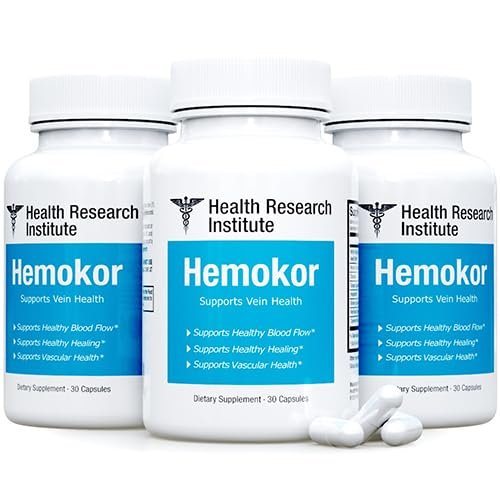 Hemokor - Strike The Hemorrhoid at Its Source-3 bottles-90 Capsules-Improved Formula-Official Hemokor (3)