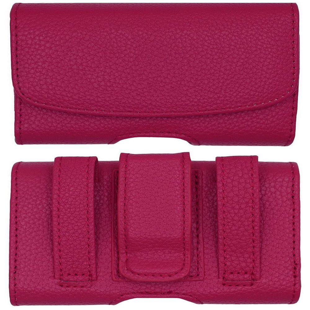 2nd Gen Premium Pouch case with Belt Clip for Tandem Diabetes Care Insulin Pump (T:Flex Pump/T:Slim G4 Pump/T:Slim X2 Pump) (HOT Pink/Horizontal/1)