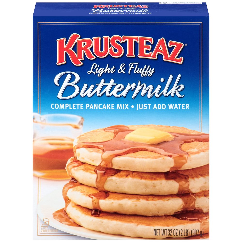 Krusteaz Buttermilk Pancake Mix Light & Fluffy Complete Buttermilk, 32 Ounce (Pack of 4)