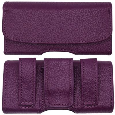 2nd Gen Premium Pouch case with Belt Clip for Tandem Diabetes Care Insulin Pump (T:Flex Pump/T:Slim G4 Pump/T:Slim X2 Pump) (Purple/Horizontal/1)