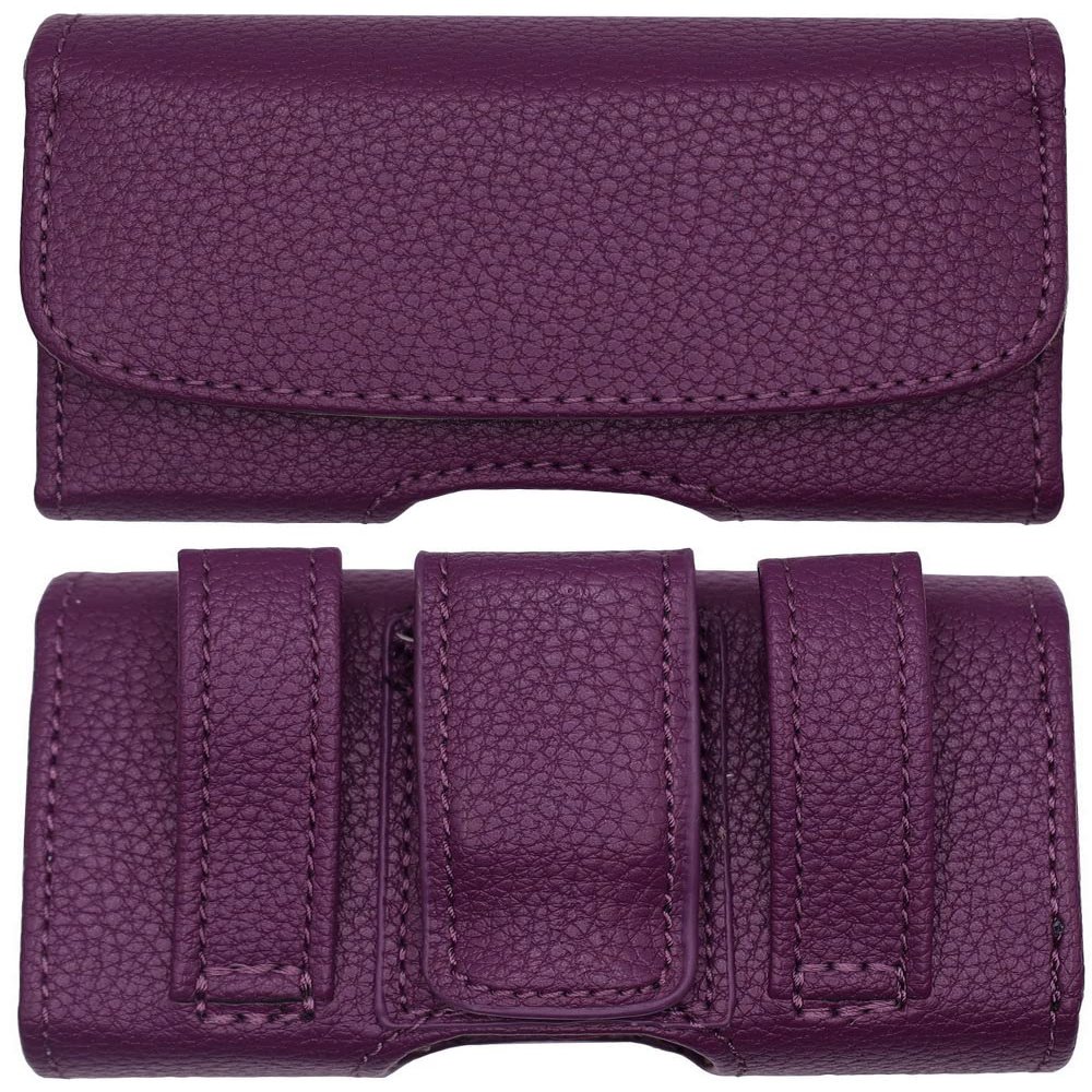 2nd Gen Premium Pouch case with Belt Clip for Tandem Diabetes Care Insulin Pump (T:Flex Pump/T:Slim G4 Pump/T:Slim X2 Pump) (Purple/Horizontal/1)