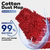 Matthew Cleaning 24'' Industrial Strength Cotton Dust Mop Refill Washable Replacement Heads for Residential & Commercial Use Fit Standard Dust Mop Frames, Hardwood,Concrete Floors Red 3 Pack view 3