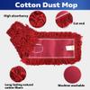 Matthew Cleaning 24'' Industrial Strength Cotton Dust Mop Refill Washable Replacement Heads for Residential & Commercial Use Fit Standard Dust Mop Frames, Hardwood,Concrete Floors Red 3 Pack view 4