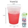 Rolling Sands 16 Oz. Reusable Plastic Stadium Cups with Lids, 6 Pack, USA Made Color Changing Tumblers, Includes 6 Reusable Straws, Dishwasher Safe, Frost to Red Pink view 2