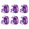 PATIKIL 6pcs Curling Ribbon Crimped Balloon String 3/16 inch Laser Metallic Shiny 11 Yards Iridescent for Christmas Wedding Gift Crafts Florists Decoration Purple view 1