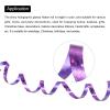 PATIKIL 6pcs Curling Ribbon Crimped Balloon String 3/16 inch Laser Metallic Shiny 11 Yards Iridescent for Christmas Wedding Gift Crafts Florists Decoration Purple view 4