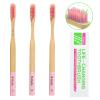 Y-Kelin Bamboo V-Shaped Orthodontic Toothbrush, 3pcs, Pink view 2