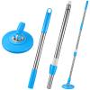 Spin Mop Replacement Handle 360 Degree Spin Mop Pole Handle Replacement Rotating Telescopic Stick for Head Replace Spinning Household Cleaning Accessories for Home(Cute Blue) view 1