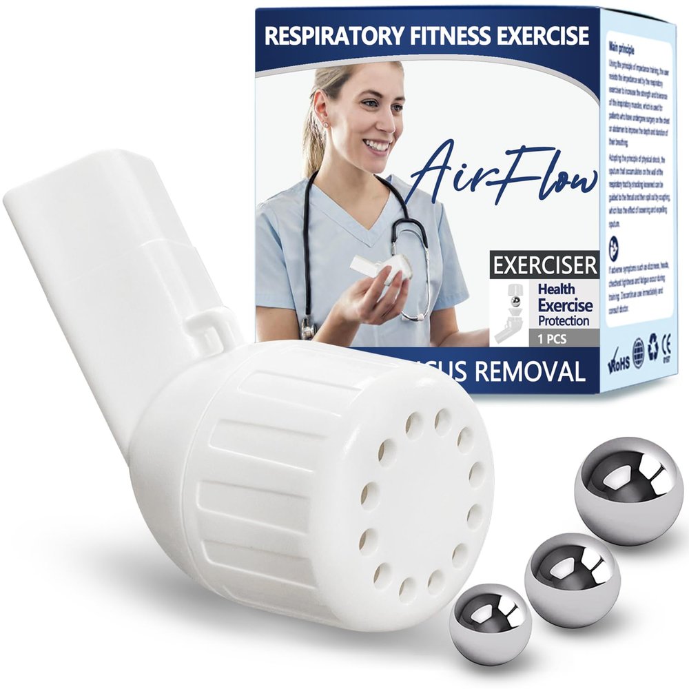 Breathing Exercise Device for Lungs, Flutter Valve, Natural Mucus Clearance and Lung Expansion Device, Lung Exerciser Device