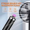 COMANYI Candle Lighter Rechargeable Plasma Flameless USB Lighter with Safety Lock Dual Arc LED Display for BBQs Grill Kitchen Camping (Black) view 2
