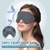 ZGGCD Sleep Mask for Side Sleeper, Light Blocking Sleeping Eye Mask for Women Men, 3D Contoured Cup Night Blindfold, Luxury Eye Cover Eyeshade with Adjustable Strap for Travel, Nap, Grey view 2