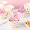 AimFun 60 Pcs Treat Snack Cups Gold Dessert Cups 8oz Disposable Paper Ice Cream Cups for Hot or Cold Food Container Birthday Christmas Party Supplies view 4