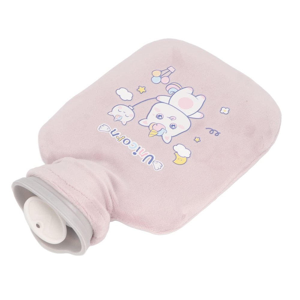 500ML Hot Water Bottle, Hot Water Bag for Pain Relief Menstrual Cramps, Hot Cold Compress, Hand Feet Warmer, Hot Water Bottle with Soft Cover ()