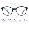 MODFANS Women Reading Glasses Blue Light Blocking 0.5 Men Readers Spring Hinges,Anti Glare UV Eyestrain,Large Round Frame Computer Eyeglasses Women view 3