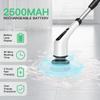Electric Spin Scrubber Cordless Bath Tub Power Scrubber Bathroom Cordless Cleaning Brush with 7 Replaceable Drill Brush Heads Shower Cleaning Scrubbers with Adjustable Handle for Bathroom Kitchen view 3