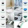 Electric Spin Scrubber Cordless Bath Tub Power Scrubber Bathroom Cordless Cleaning Brush with 7 Replaceable Drill Brush Heads Shower Cleaning Scrubbers with Adjustable Handle for Bathroom Kitchen view 4