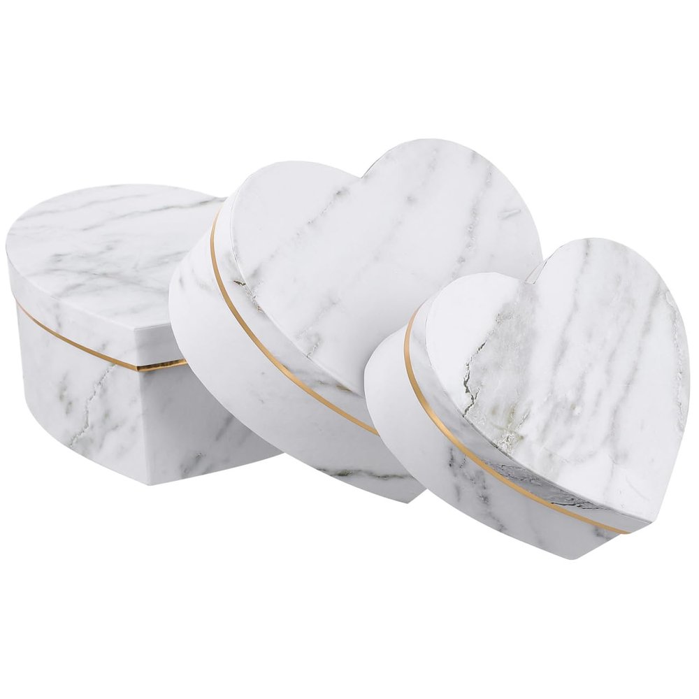 Gadpiparty 3Pcs Heart-Shaped Candy Storage Boxes Packaging Set for Valentine S Day Wedding Birthday Party with Lightweight Durable Design