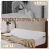 Homemate King Size76"x10"x6" Bed Wedge Pillow for Headboard - Bed Gap Filler(0-8") - Triangle Bloster Pillow Wedge - White view 3