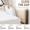 Homemate Queen Size60"x10"x6" Bed Wedge Pillow Stopper - Bed Gap Filler(0-8") - Headboard Pillow - Triangle Bloster Pillow Wedge - White view 2