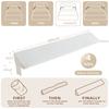 Homemate Queen Size60"x10"x6" Bed Wedge Pillow Stopper - Bed Gap Filler(0-8") - Headboard Pillow - Triangle Bloster Pillow Wedge - White view 4