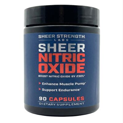 Sheer Strength Labs Nitric Oxide Supplement for Men - Clinically Tested for Pumps & Blood Flow - 270% More Nitric Oxide - Nitrosigine Supplement, S7 & Beetroot - Made in USA - 90 Capsules