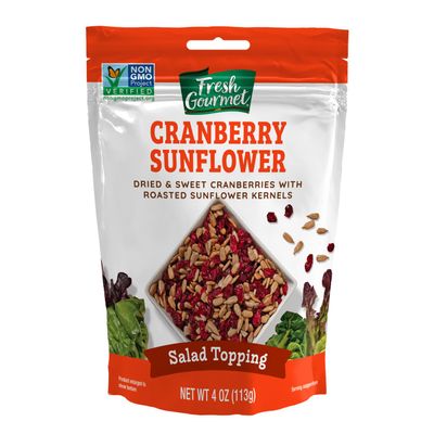 Fresh Gourmet | Cranberries & Sunflower Kernels | 4 Ounce, Pack of 9 | Dried & Sweet Salad Topper