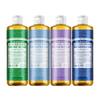Dr. Bronner's - Pure-Castile Liquid Soap Variety Pack - Almond, Lavender, Baby Unscented, & Peppermint, Made w/Organic Oils, 18-in-1 Uses: Face, Body, Hair, Laundry, Pets, Dishes, Etc. (16oz, 4-Pack) view 1