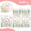 AnyDesign 80 Pack Floral Luncheon Napkins Disposable Spring Paper Decorative Napkins Flower Butterflies Blossoms Dessert Dinner Hand Napkin for Party Supplies Decoration, 6.5 x 6.5 In view 2