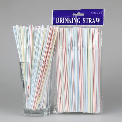 100 PCS Colourful Drinking Straw, Bendable Party Straws, Disposable Straw Food Grade PP Plastic Drink Straw, Birthday Party Decorations Supplies for Drinkware