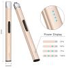 REIDEA Electric Lighter Gifts for Candle Lovers [Stocking Stuffers for Women & Men], Retractable Top Windproof Flameless USB Rechargeable Arc Safe for Adults, R1 Flat, Champagne Gold view 3