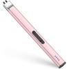 REIDEA Electric Lighter R1 Flat Candle Lighter, Windproof Flameless USB Rechargeable Arc with Safe Button and Power Indicator for Candle, BBQ and Fireworks, Rose Gold view 1