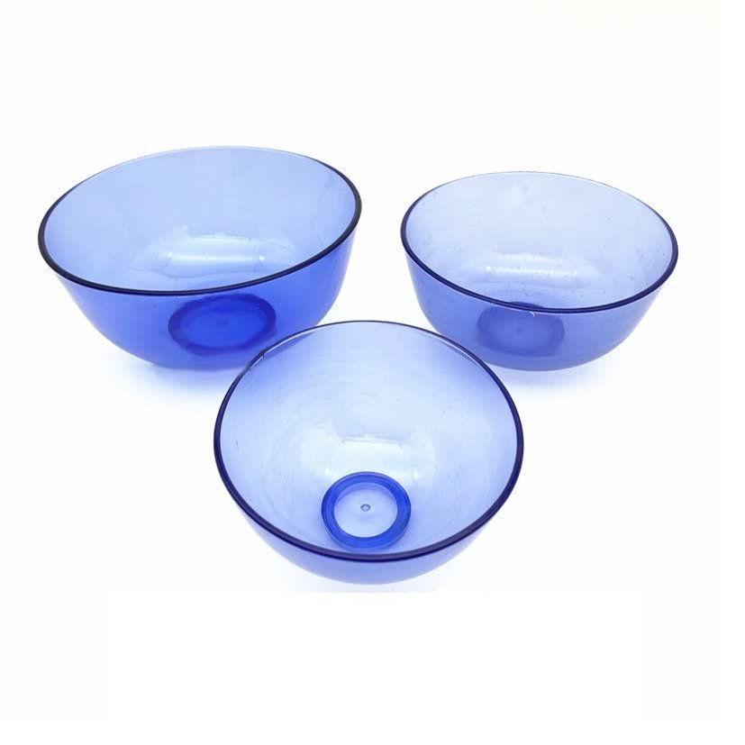 MrHugoo Lab Flexible Alginate Rubber Mixing Bowls Small/Medium/Large (Transparent Blue)