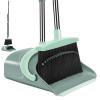 Broom and Dustpan Set for Home, Dust pan with Long Handle, Broom with Dustpan Combo Set, for Home Kitchen Room Office Lobby Floor Use Upright Stand Up Sweeping (Gray&Green) view 1