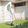 Broom and Dustpan Set for Home, Dust pan with Long Handle, Broom with Dustpan Combo Set, for Home Kitchen Room Office Lobby Floor Use Upright Stand Up Sweeping (Gray&Green) view 4