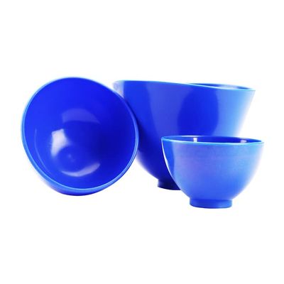 MrHugoo Lab Flexible Alginate Rubber Mixing Bowls Small/Medium/Large (Deep Blue)