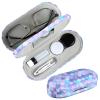 AITIME 2 in 1 Double Sided Portable Contact Lens and Eyeglasses Case, Marbling, Multifunction, Durable, Compact, Portable Storage Kit view 1