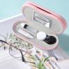 AITIME Contact Lens Case, Contact Box Kit, 2 in 1 Double Sided Portable Contact Lense Case and Eyeglasses Case, with Marbling, Multifunction, Durable, Compact, Portable Storage Kit view 2