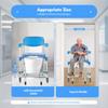 Cbhfmljd Mobility Bedside Toilet Chair, Shower Commode Seat Bathroom Potty Stool Elderly Adjustable Toilet Safety Frame with Handles and Back Anti-Skid Armrest for Seniors, Disabled and Pregnant view 4