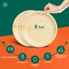 ECO SOUL 8 Inch Disposable Palm Leaf Plates [400 Pack] Premium Food-Safe Heavy Duty Compostable Bamboo Paper Plates for Lunch, Dinner, Birthday, Weddings, Party, Camping & Catering Events [Round] view 2