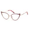 Cat Eye Reading Glasses For Women Metal Frame Blue Light Blocking Computer Readers (red, 2.25, multiplier_x) view 1