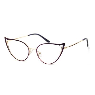 Cat Eye Reading Glasses For Women Metal Frame Blue Light Blocking Computer Readers (purple, 1.50, multiplier_x)