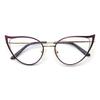 Cat Eye Reading Glasses For Women Metal Frame Blue Light Blocking Computer Readers (purple, 1.50, multiplier_x) view 2