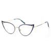 Cat Eye Reading Glasses For Women Metal Frame Blue Light Blocking Computer Readers (blue, 4.25, multiplier_x) view 1